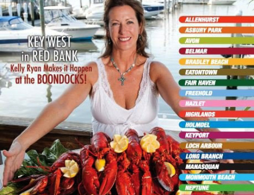 Garden State Menu Magazine Cover Featuring Kelly Ryan of Boondocks Restaurant in Red Bank, NJ